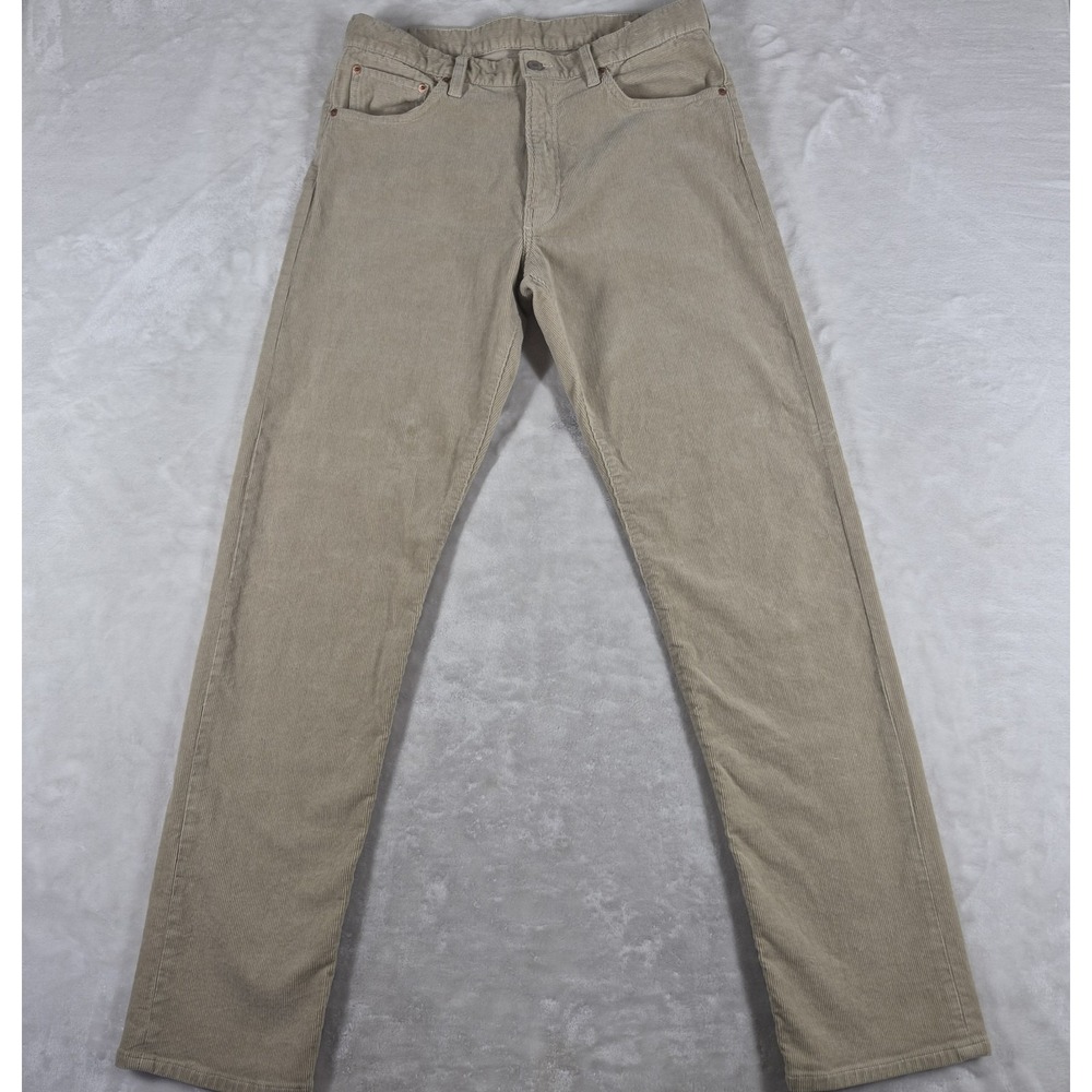 Buck Mason Ford Standard Corduroy Pants Men's 32x34 Beige Casual Comfort Pocket